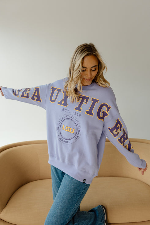 LSU Philly Split Lantern Sleeve Crew